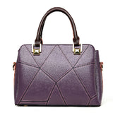 <bold>Top-Handle  / Crossbody Bag <br>Genuine-Leather Handbag Purple - strapsandbrass.com