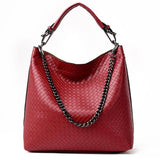 <bold>Bucket | Tote Bag  <br>Vegan-Leather Handbag Red - strapsandbrass.com