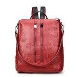 <bold>Fashion Backpack  <br>Vegan-Leather Fashion Backpack Red - strapsandbrass.com