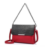 <bold>Messenger / Crossbody Bag <br>Vegan-Leather Handbag Red - strapsandbrass.com