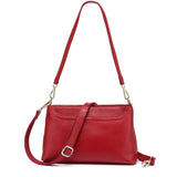 <bold>Crossbody / Shoulder Bag <br>Genuine-Leather Handbag Red - strapsandbrass.com