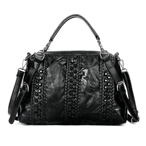 <bold>Tote  / Shoulder Bag <br>Genuine-Leather Handbag STYLE 1 - strapsandbrass.com