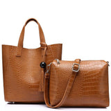 <bold>Tote & Crossbody Bag Set <br>Vegan-Leather Handbag Sienna - strapsandbrass.com