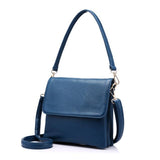<bold>Messenger  / Shoulder Bag  <br>Vegan-Leather Handbag Sky Blue - strapsandbrass.com