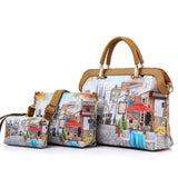 <bold>Tote Crossbody Bag & Purse Set <br>Canvas & Vegan-Leather Handbag Street - strapsandbrass.com