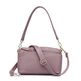 <bold>Messenger  / Tote Bag <br>Genuine-Leather Handbag Taro Purple - strapsandbrass.com