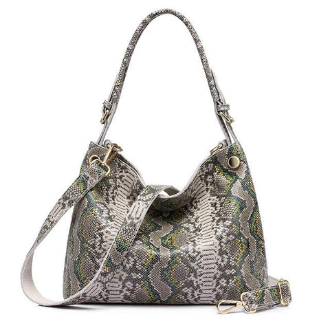 <bold>Hobo  / Tote Bag <br>Genuine-Leather Handbag Yellow Green - strapsandbrass.com