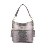 <bold>Bucket / Crossbody Bag <br>Genuine-Leather Handbag Beige - strapsandbrass.com