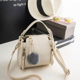 <bold>Top-Handle / Crossbody Bag <br>Vegan-Leather Handbag Beige - strapsandbrass.com