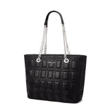 <bold>Tote / Shoulder Bag <br>Vegan-Leather Handbag Black - strapsandbrass.com