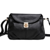 <bold>Crossbody  / Shoulder Bag <br>Genuine-Leather Handbag Black - strapsandbrass.com