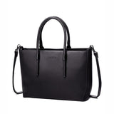 <bold>Tote / Crossbody Bag <br>Vegan-Leather Handbag Black - strapsandbrass.com
