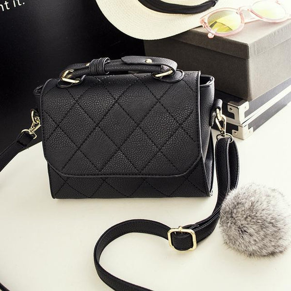 <bold>Tote / Crossbody Bag  <br>Vegan-Leather Handbag Black - strapsandbrass.com