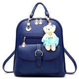 <bold>Youth Fashion Backpack <br>Vegan-Leather Fashion Backpack deep Blue backpack - strapsandbrass.com