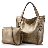 <bold>Tote & Crossbody Bag Set <br>Vegan-Leather Handbag gold - strapsandbrass.com