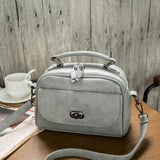 <bold>Shell / Crossbody Bag  <br>Vegan-Leather Handbag Gray - strapsandbrass.com