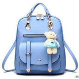 <bold>Youth Fashion Backpack <br>Vegan-Leather Fashion Backpack Blue backpack - strapsandbrass.com