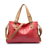<bold>Hobo / Tote Bag <br>Genuine-Leather Handbag Pink - strapsandbrass.com