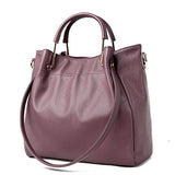 <bold>Bucket / Crossbody Bag <br>Genuine-Leather Handbag Purple - strapsandbrass.com