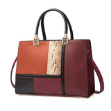 <bold>Top-Handle  / Shoulder Bag  <br>Vegan-Leather Handbag Red - strapsandbrass.com