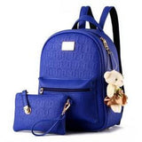 <bold>Youth Fashion Backpack  <br>Vegan-Leather Fashion Backpack sapphire Blue bag - strapsandbrass.com