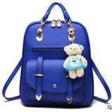 <bold>Youth Fashion Backpack <br>Vegan-Leather Fashion Backpack sky Blue backpack - strapsandbrass.com