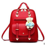 <bold>Youth Fashion Backpack <br>Vegan-Leather Fashion Backpack Redbackpack - strapsandbrass.com