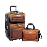 famous Amsterdam 2-piece carry-on luggage set Luggage Orange - strapsandbrass.com