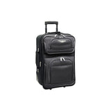 famous Amsterdam 21 in. expandable carry-on softside carry-on luggage Charcoal - strapsandbrass.com
