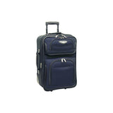 famous Amsterdam 21 in. expandable carry-on softside carry-on luggage Navy - strapsandbrass.com