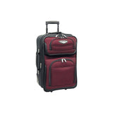 famous Amsterdam 21 in. expandable carry-on softside carry-on luggage Burgundy - strapsandbrass.com