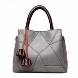 <bold>Tote / Crossbody Bag <br>Genuine-Leather Handbag Gray - strapsandbrass.com