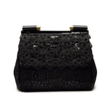 Crossbody / Shoulder Bag  <br>Genuine-Leather Handbag Black - strapsandbrass.com