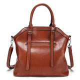 <bold>Top-Handle | Tote Bag  <br>Vegan-Leather Handbag Brown - strapsandbrass.com