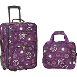 famous luggage riot 2 piece carry on luggage set 29 colors Luggage Purple Pearl - strapsandbrass.com