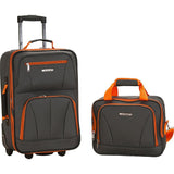 famous luggage riot 2 piece carry on luggage set 29 colors Luggage Charcoal - strapsandbrass.com