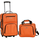 famous luggage riot 2 piece carry on luggage set 29 colors Luggage Orange - strapsandbrass.com