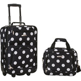 famous luggage riot 2 piece carry on luggage set 29 colors Luggage Black Dot - strapsandbrass.com
