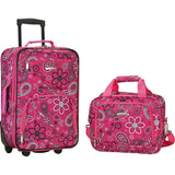 famous luggage riot 2 piece carry on luggage set 29 colors Luggage Pink Bandana - strapsandbrass.com