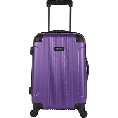 famous reaction out of bounds 20" spinner hard side carry-on Luggage Purple - strapsandbrass.com