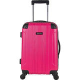 famous reaction out of bounds 20" spinner hard side carry-on Luggage Pink - strapsandbrass.com