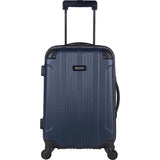 famous reaction out of bounds 20" spinner hard side carry-on Luggage Navy - strapsandbrass.com