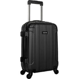 famous reaction out of bounds 20" spinner hard side carry-on Luggage Black - eBags Exclusive - strapsandbrass.com