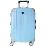 famous luggage modern 20" hardside expandable hardside carry-on luggage Blue - strapsandbrass.com