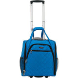 famous luggage wheeled underseat carry-on 7 colors softside carry-on luggage Blue - strapsandbrass.com
