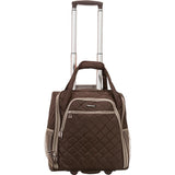 famous luggage wheeled underseat carry-on 7 colors softside carry-on luggage Brown - strapsandbrass.com