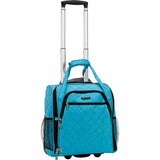 famous luggage wheeled underseat carry-on 7 colors softside carry-on luggage Turquoise - strapsandbrass.com