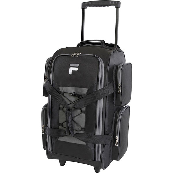 famous 22" lightweight carry on rolling duffel bag 4 colors Luggage Black - strapsandbrass.com