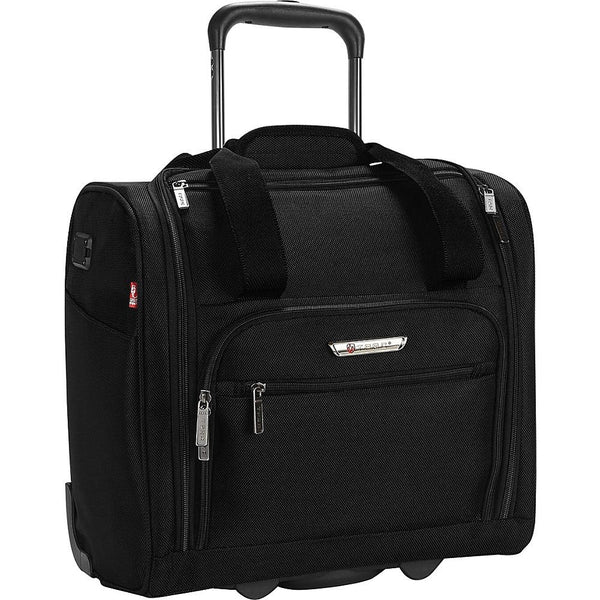 famous luggage tprc 15" carry-on under seat soft side carry-on Luggage Black - strapsandbrass.com