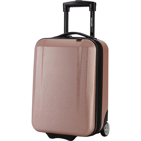 famous carry-on 17" hard side under seat 3 colors kids' luggage Luggage Rose Gold - strapsandbrass.com